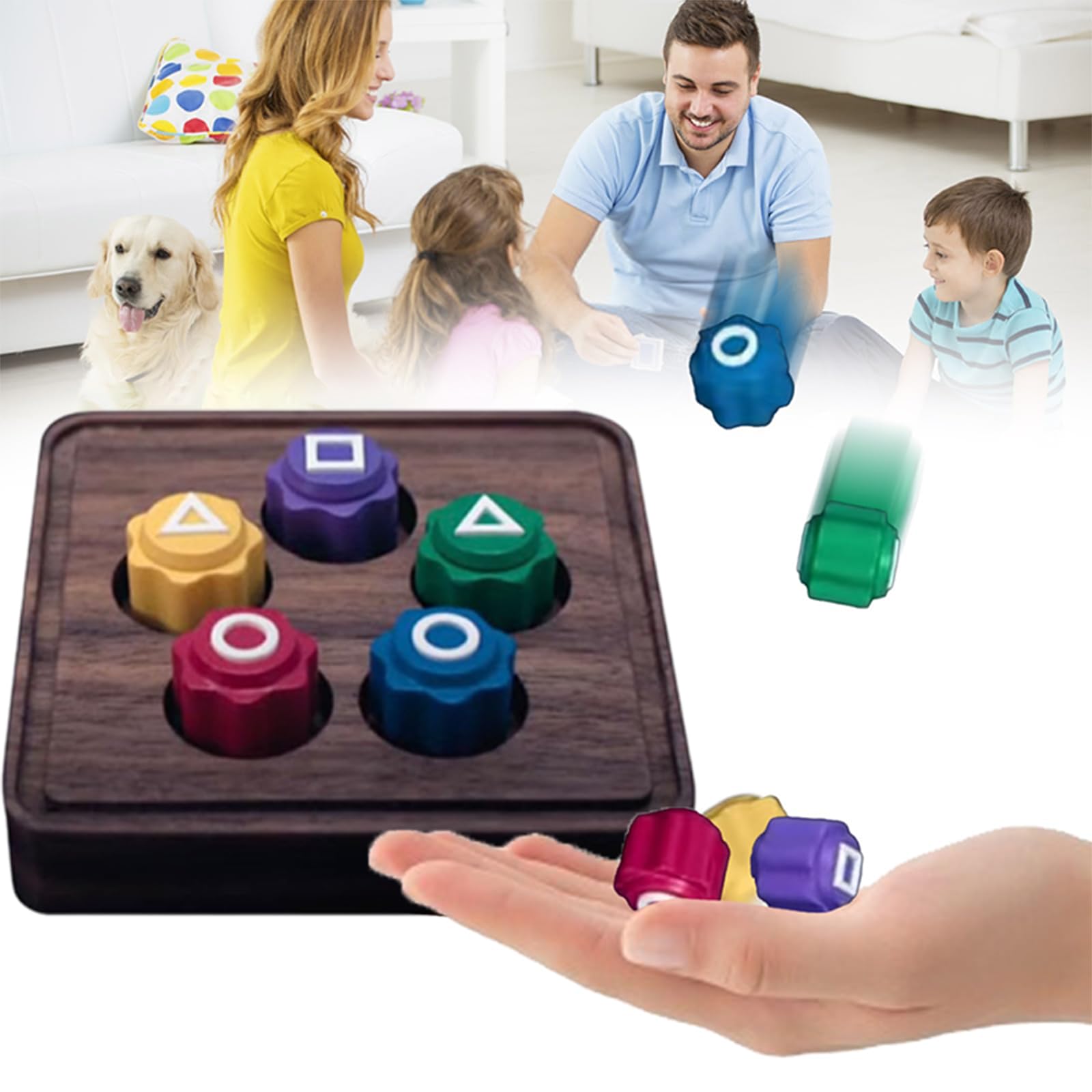 LYEAA Jeu Traditionnel Coréen Gonggi – Set De 12 Pierres En Plastique Avec Boîte De Rangement – Jeu D’adresse Et Coordination