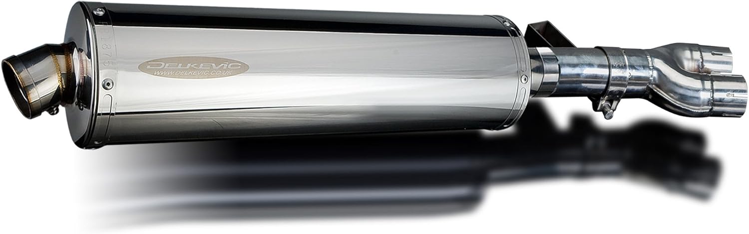 DELKEVIC スリップオン エキゾースト マフラー/楕円形 サイレンサー