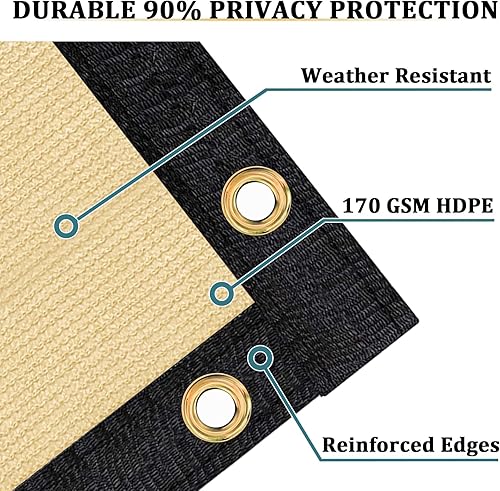 Miniatura 2 de Shade&Beyond Rejilla de privacidad para valla de 3 x 10 pies, resistente, 170 GSM, cubierta de malla para pared, jardín, patio, decoración del hogar