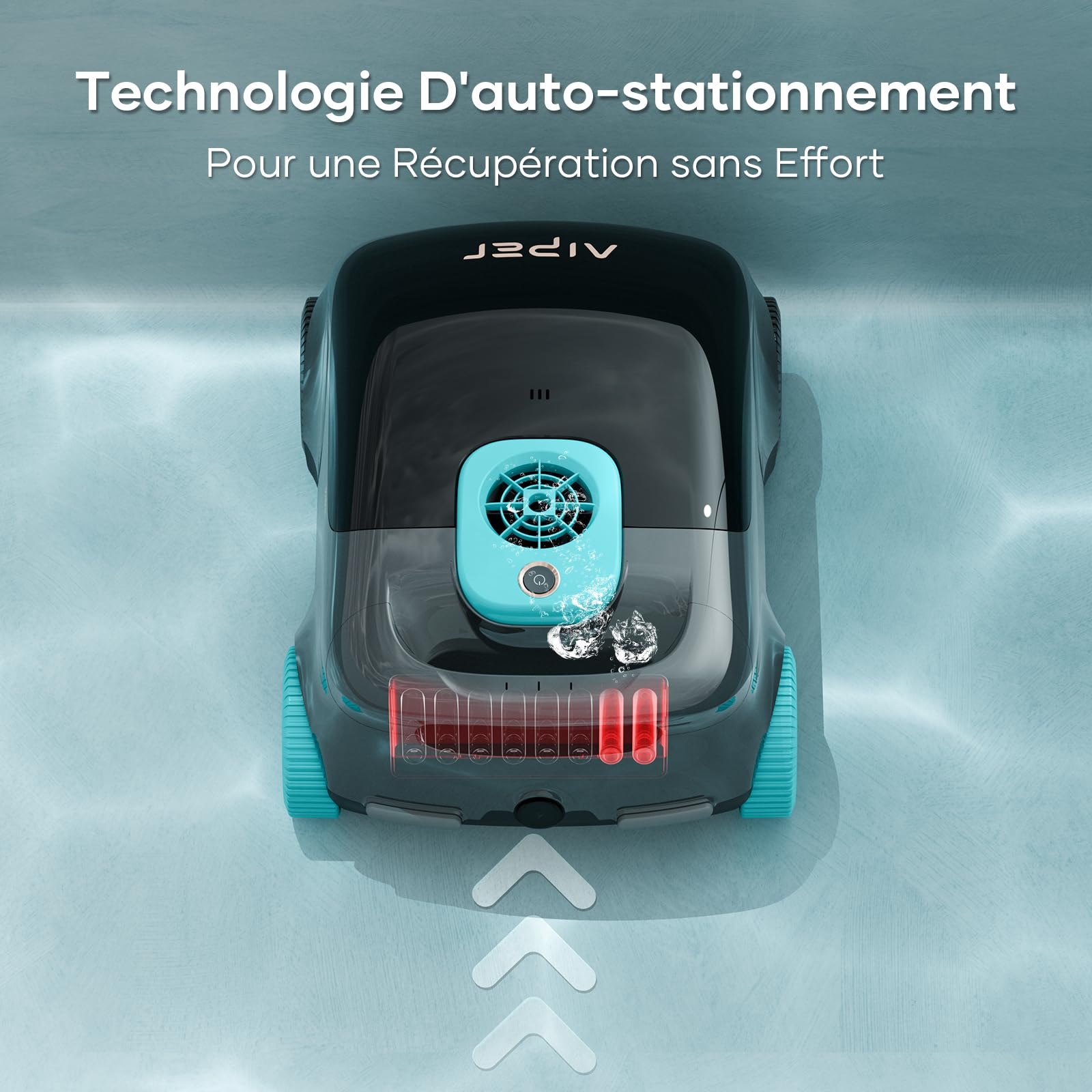 AIPER Robot de Piscine sans Fil, Nettoyeur Automatique de Piscine avec Filtration avancée des Particules, 100 à 130 Minutes d'autonomie, Technologie de stationnement Automatique, idéal pour Les