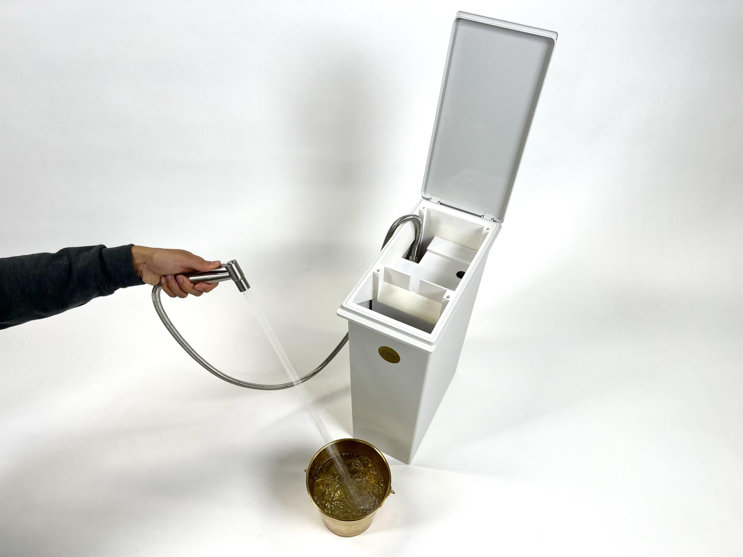 Bidé portátil independiente, sin fontanería ni instalación, 20 L, separado separado, fuerte presión, cuidado de ancianos discapacitados, posparto [BIDETSY 20L - La batería se vende por separado] (20 L