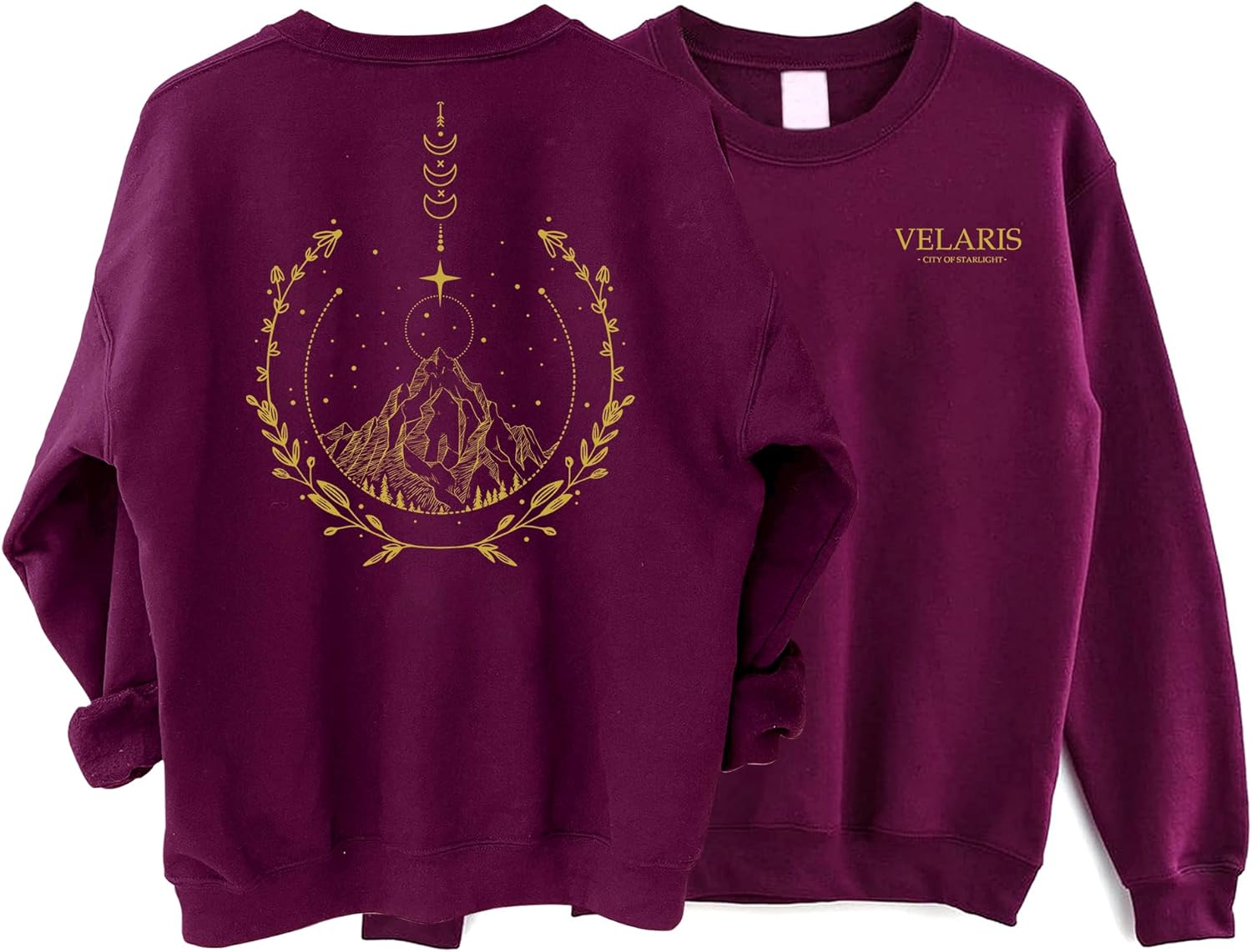 Velaris City of Starlight Sweatshirt - Velaris Sweatshirt, Throne of Glass Sweatshirt for Fans 2 Sided