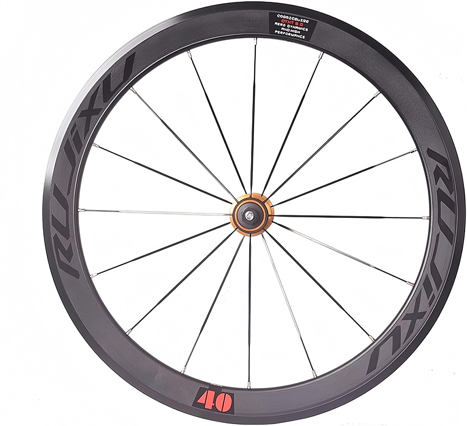 Juego de Ruedas para Bicicleta Plegable Pequeña, Llantas de Ciclismo de 40 Mm de Altura, Ruedas Delanteras y Traseras de 20 Pulgadas (22 Mm) con Buje de Freno V-Brake.