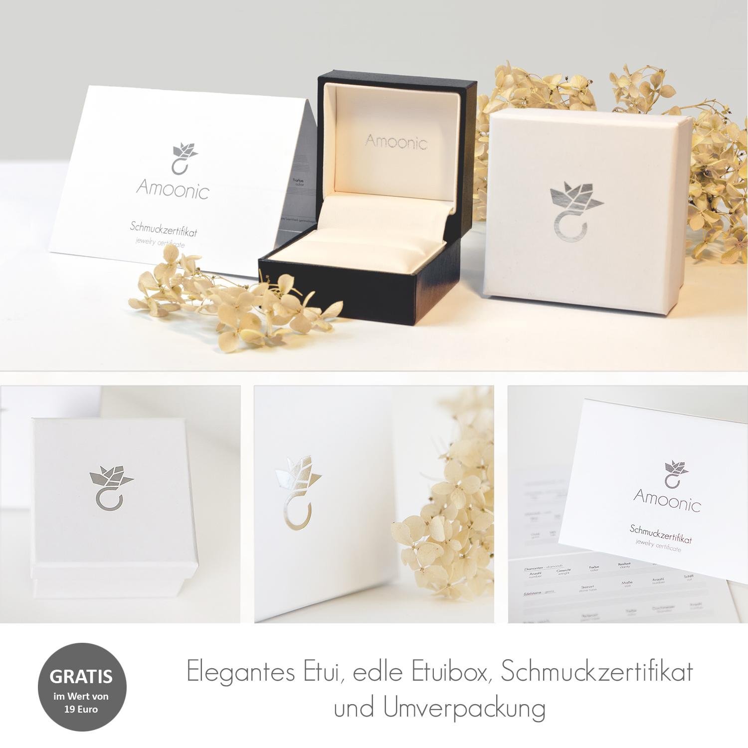 Unendliche Liebe Ring Rosegold von AMOONIC mit Zirkonia Verlobungsring