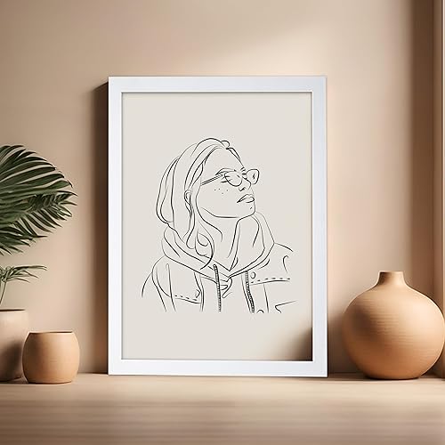 Miniatura 420 de Poster Master Póster de peonías – Estampado de flores retro – Ilustración floral – Ilustración en blanco y negro – Diseño de línea y abstracto –