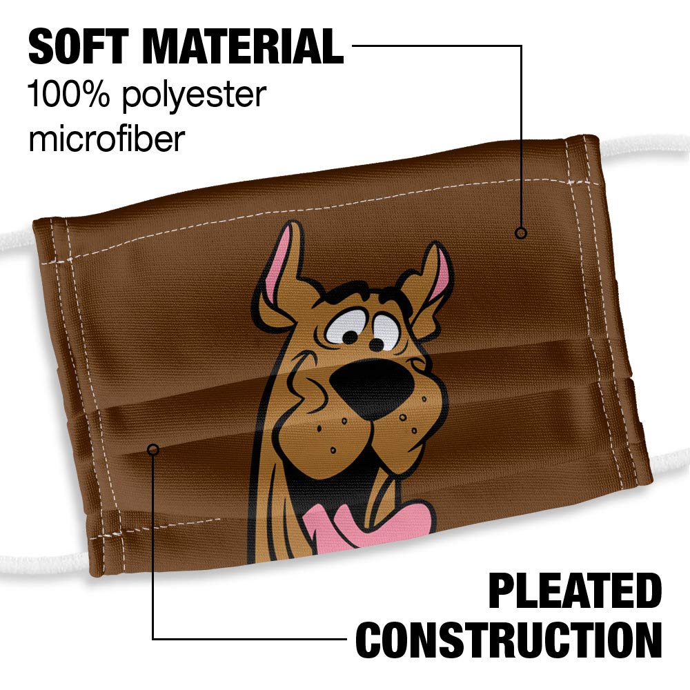 Scooby-Doo Kids Scooby Happy 1-Ply Reusable Face Mask Covering with Adjustable Nose Wire