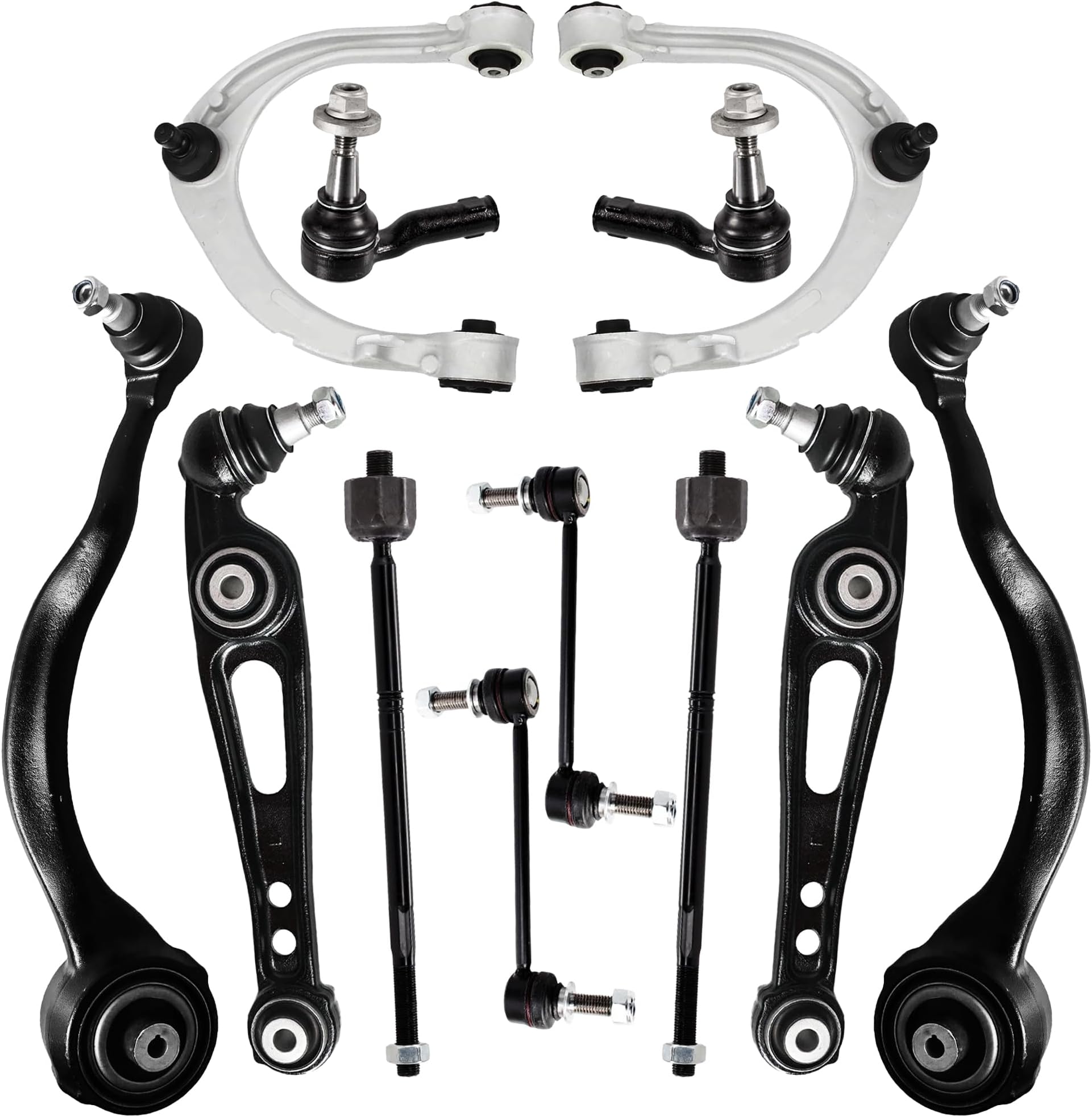 Front Upper and Lower Control Arm Kit Compatible with 2013-2018 Land Rover Range Rover L405, 2014-2017 Range Rover Sport L494 Suspension Kit, Tie Rod and Sway Bar