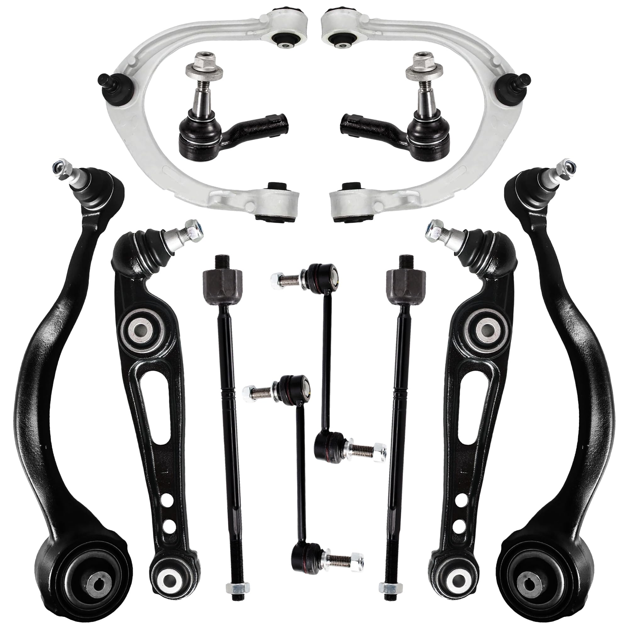Front Upper and Lower Control Arm Kit Compatible with 2013-2018 Land Rover Range Rover L405, 2014-2017 Range Rover Sport L494 Suspension Kit, Tie Rod and Sway Bar