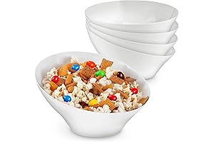 20oz White Plastic Serving Bowls (Pack of 4)