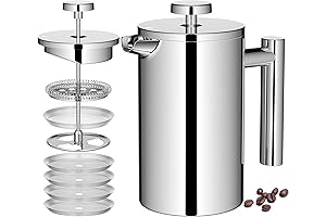 French Press Coffee Maker - 20oz Stainless Steel French Press