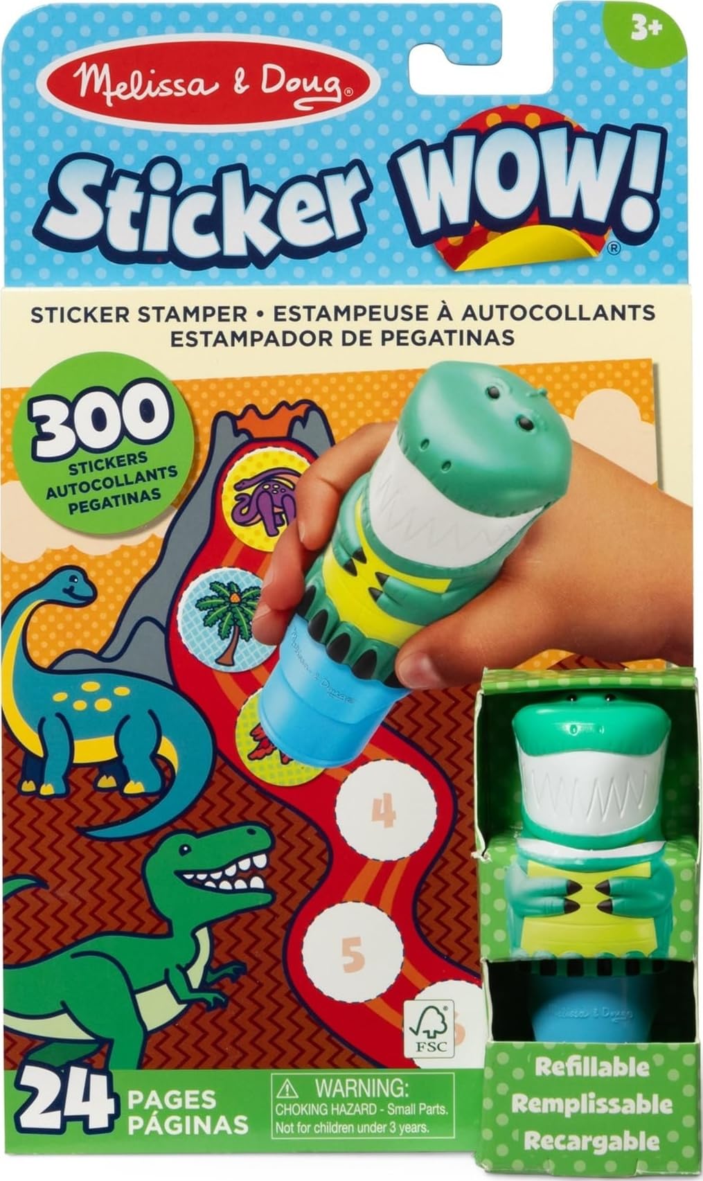 #93 — Melissa & Doug Sticker Wow Stamper & Activity Pad − Dinosaur...
