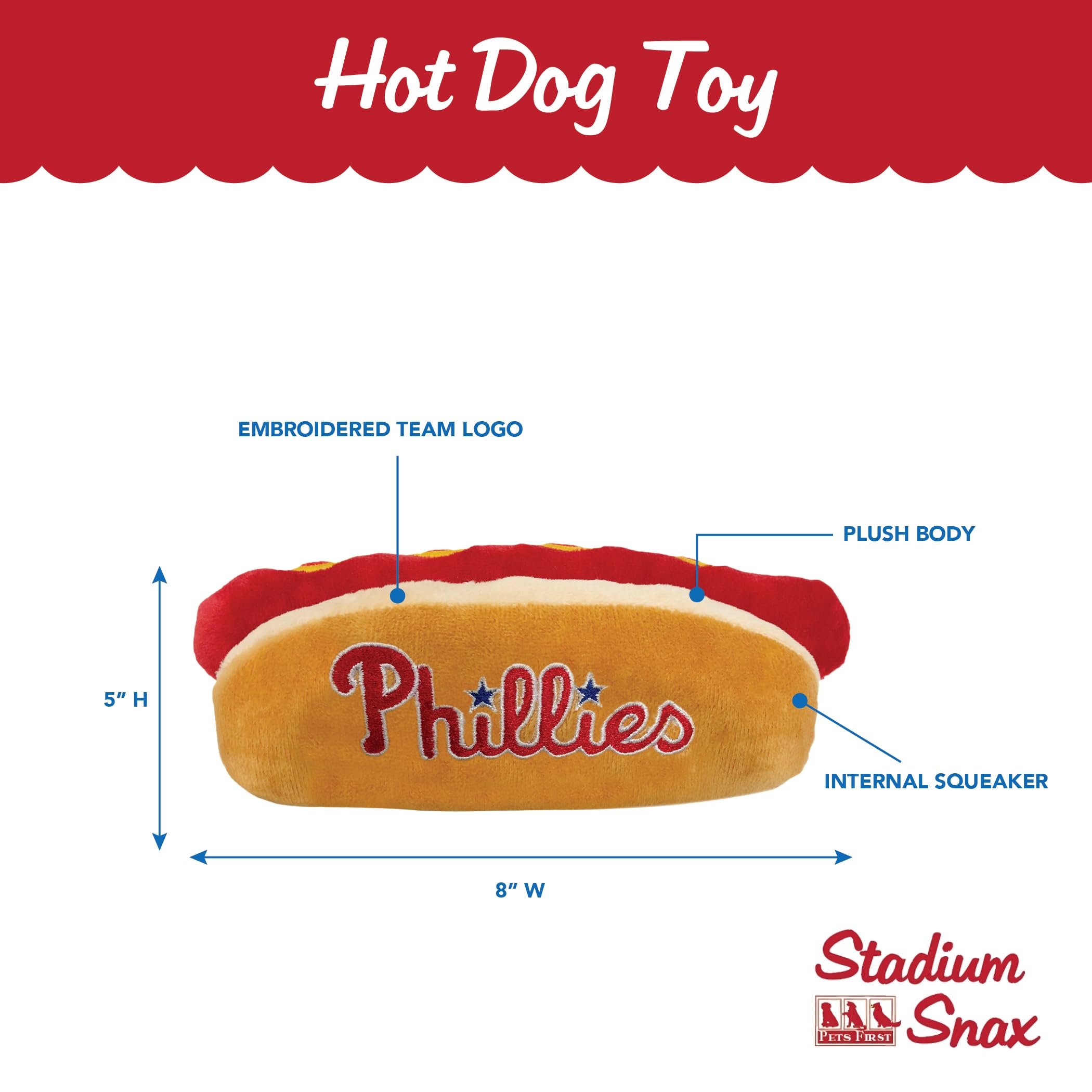 Amazon | Pets First MLB フィラデルフィア・フィリーズ ホットドッグ