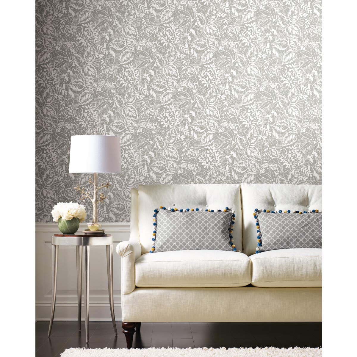 RoomMates RMK11747WP Vintage Batik Jungle RMK1174, Grey, White, 52 x 503 cm - Image 2