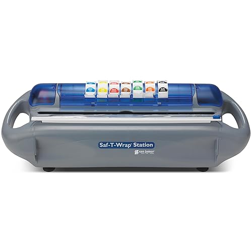 Carlisle FoodService Products SW12 Saf-T-Wrap - Despachador de película para rollos de 12 pulgadas, color gris