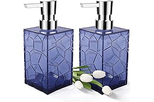 2 Pack Soap Dispenser Blue - Acrylic Plastic Hand Soap Dispenser with Pump