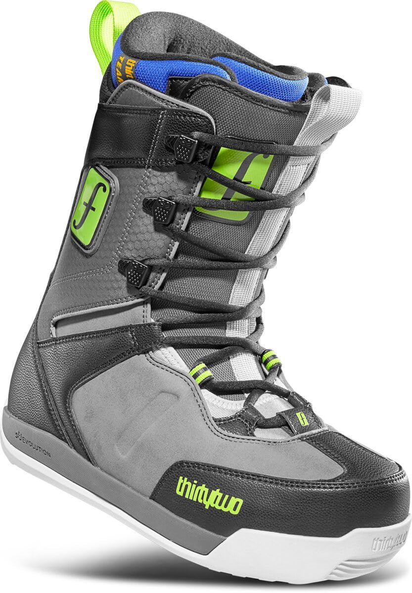 ThirtyTwo JP WLK Forum PRO Snowboard Boots - Snowboard Boots with Dual-Zone Lacing & Grippy Outsole - Black/Darkgrey - Size 10