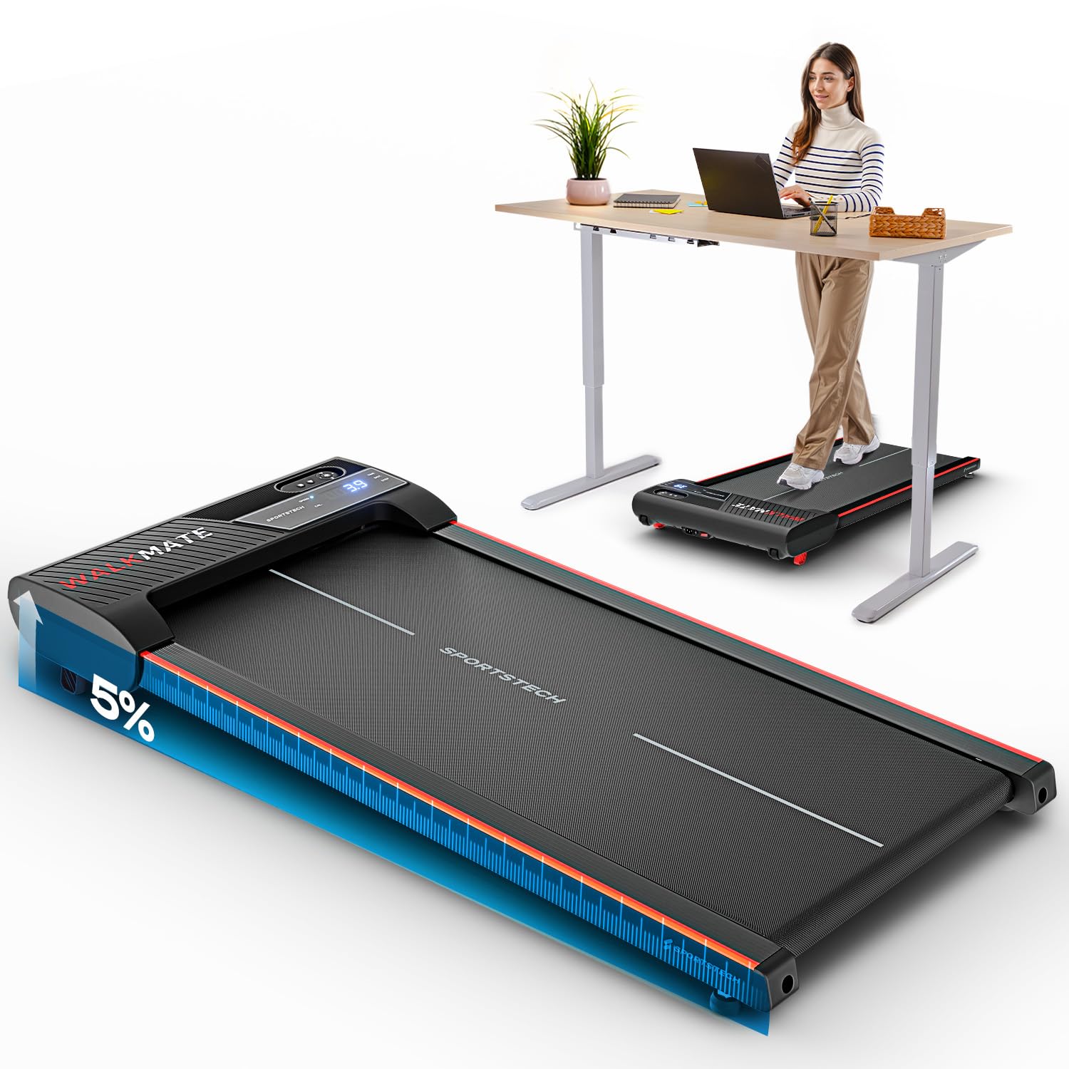 WalkingPad R2 Tapis Roulant 12km/h, 2 in 1 Tapis Roulant Elettrico Pieghevole Salvaspazio, Installazione Gratuita, Telecomando, Controllo APP Intelligente, Macchina da Corsa Walking Jogging