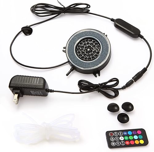 Miniatura 8 de ABESTFISH Luz LED de burbujas de aire para acuario, cortina de aire para pecera, disco de piedra de burbujas con 36 luces LED superbrillantes, 13