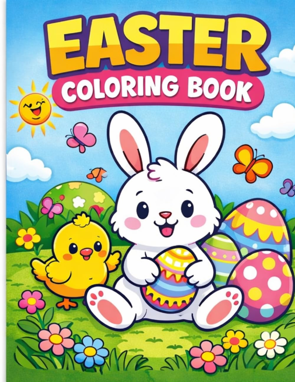 Happy Easter: Children's Coloring Book