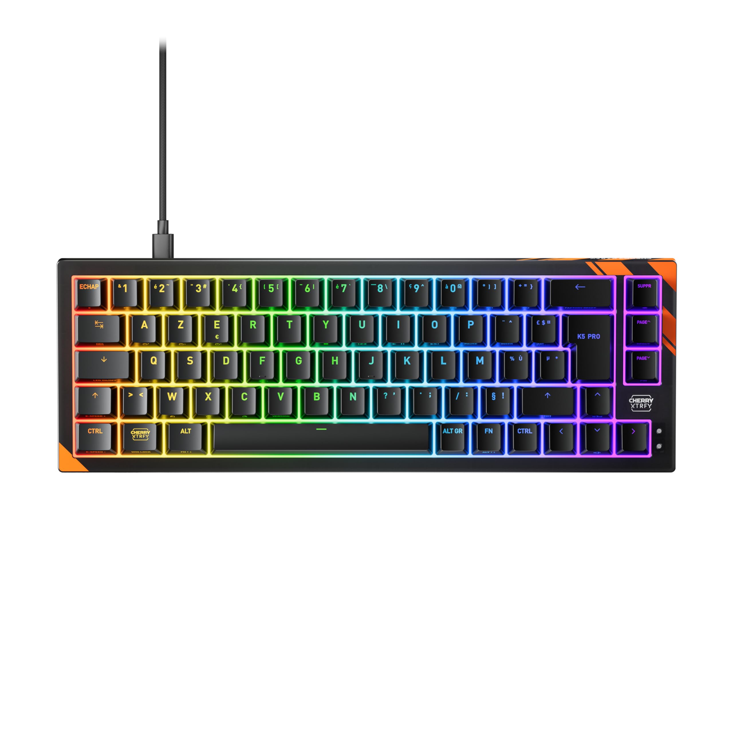 K5 Pro TMR Compact - Clavier Gaming Filaire Magnétique, Switches MK Crystal Personnalisables, Hot-Swap, Rapid Trigger, SnapKey, Atténuation du Son, 8000 Hz, Disposition FR (AZERTY), Noir