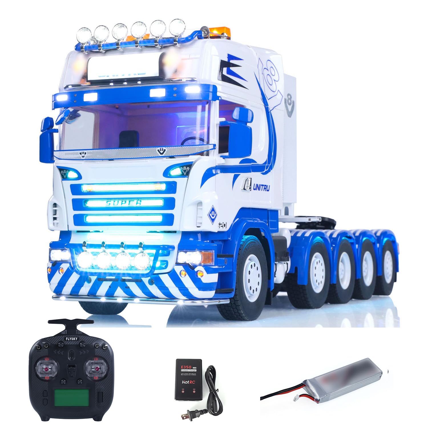 TOUCAN RC HOBBY 1 14 Unitru 04 10x10 Metal Chassis SC 3Speed RC Tractor Truck RTR Remote Control