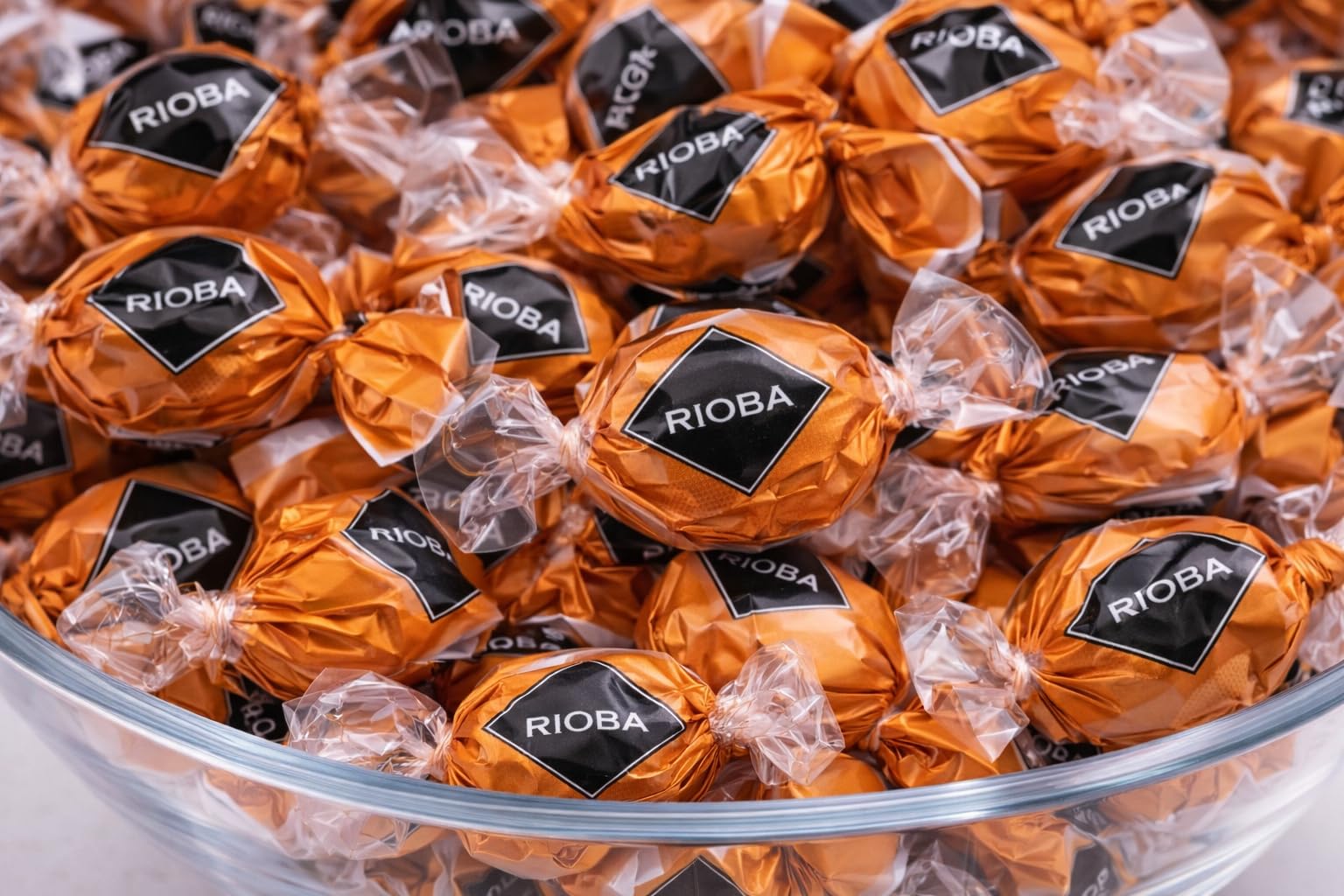 Bonbons d'Accueil Caramel Au Beurre Salé Rioba - 1,4 Kg mini-bonbons à offrir, restaurant, salle d'attente, conférence, Accueil Garage, concessionnaire auto