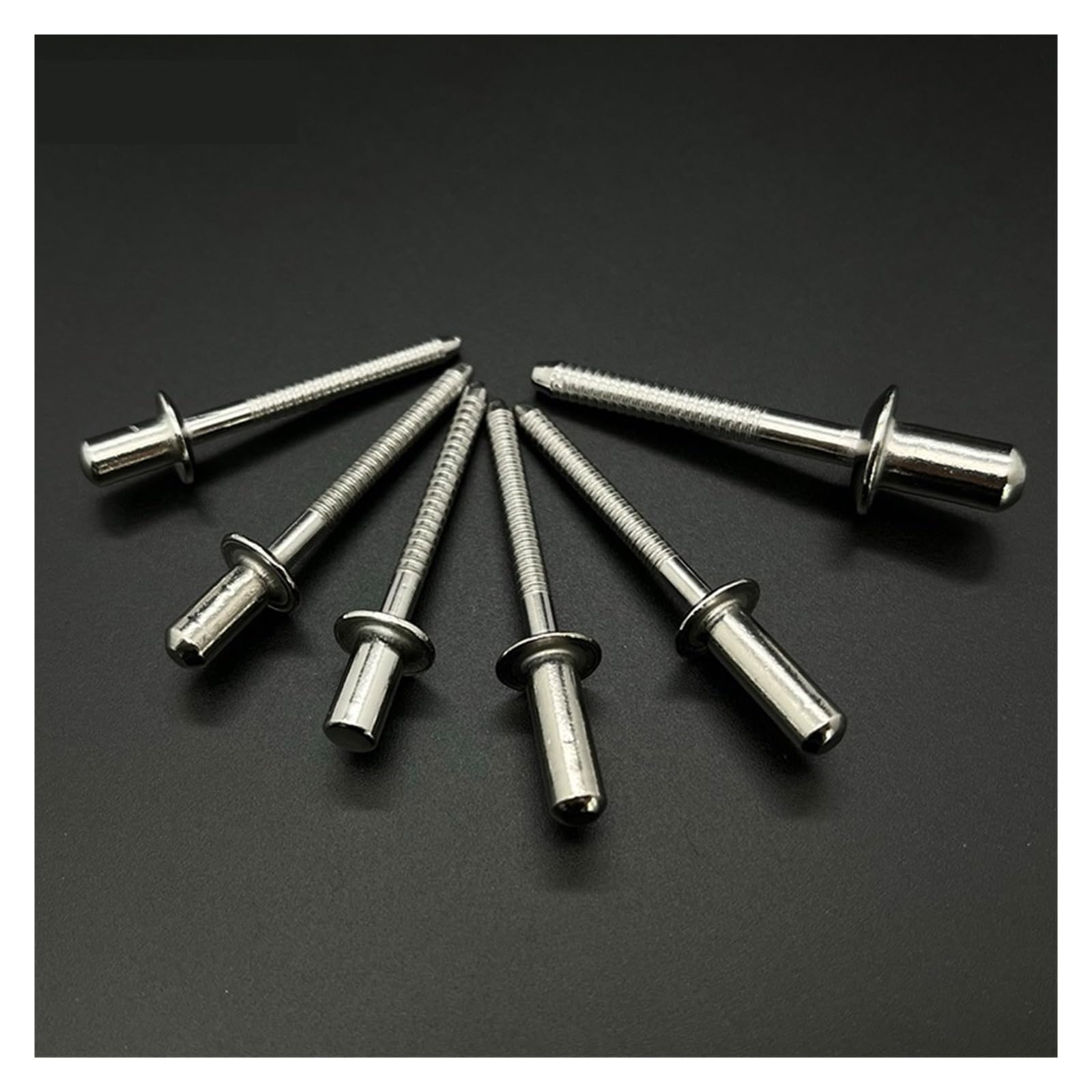 Remaches ciegos de aluminio, Remache ciego de acero inoxidable sellado, varios tamaños, paquete 30 o 50 unidades(50pcs,6.4x16mm)