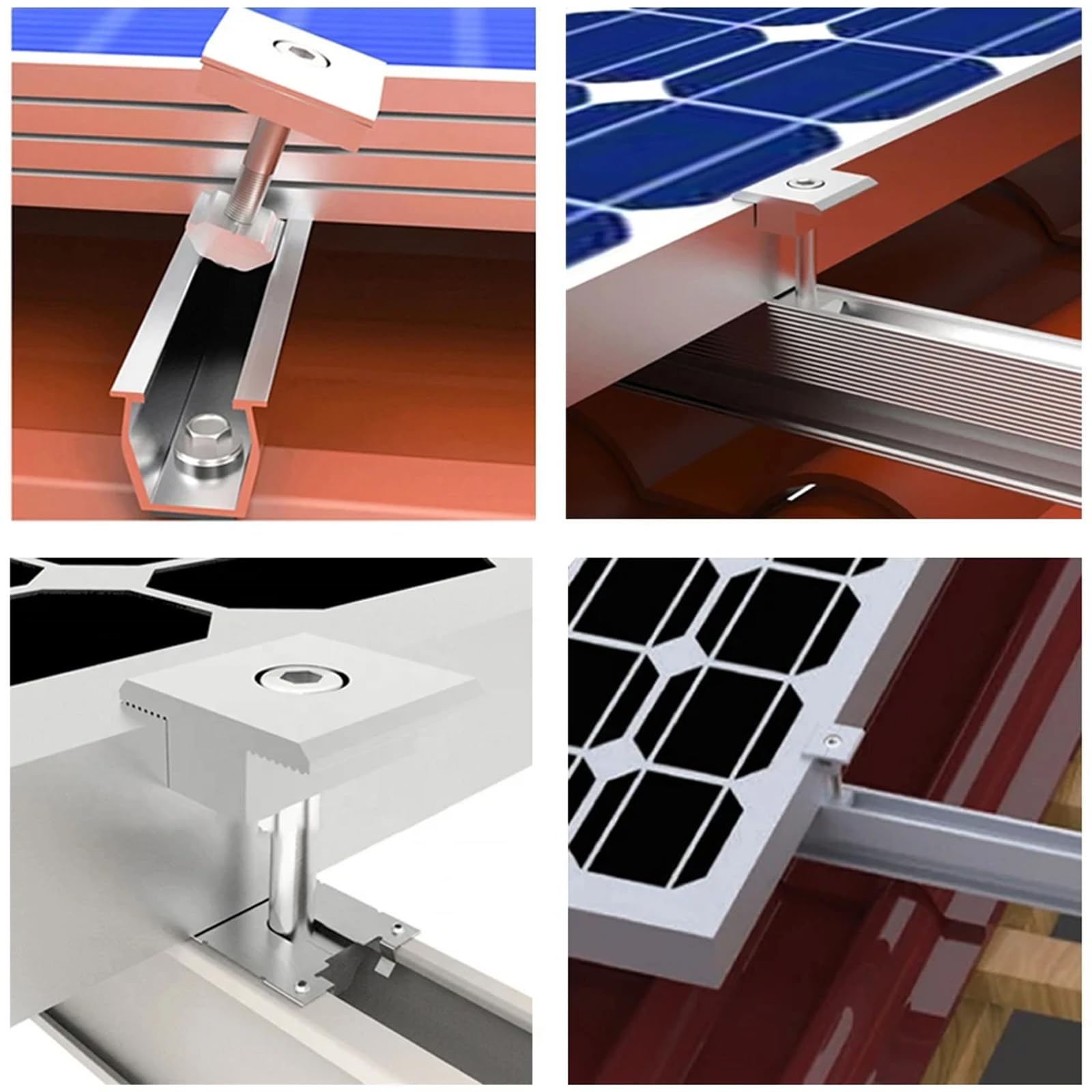 Snapklik.com : Copgge Solar Panel Roof Mounting Rail Aluminium Rooftop ...