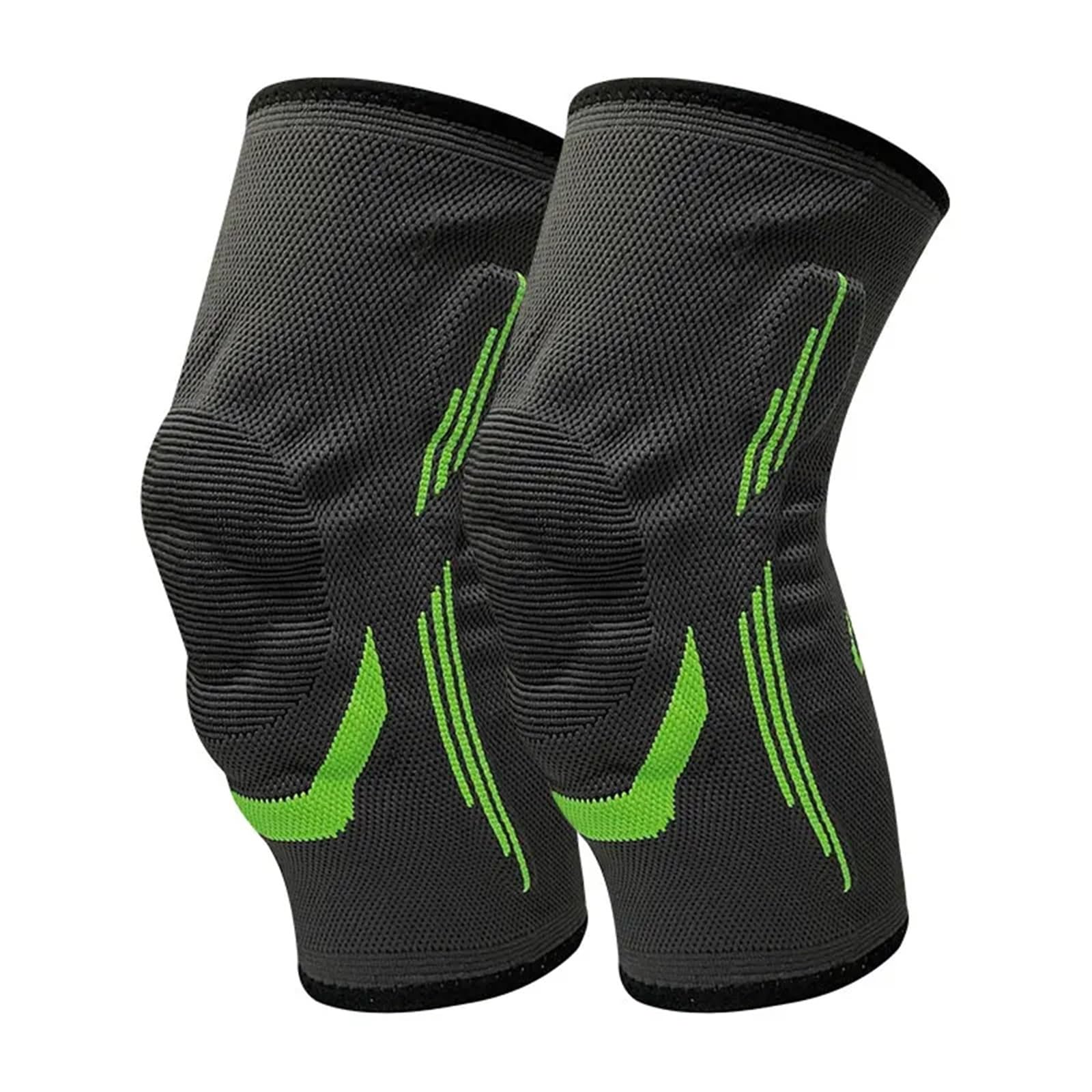 Genouillères Compression genouillère genouillères Soutien articulaire Sport sécurité Volley-Ball Gym Sport orthèse Protecteur pour la Protection des Genoux(Green,XL)