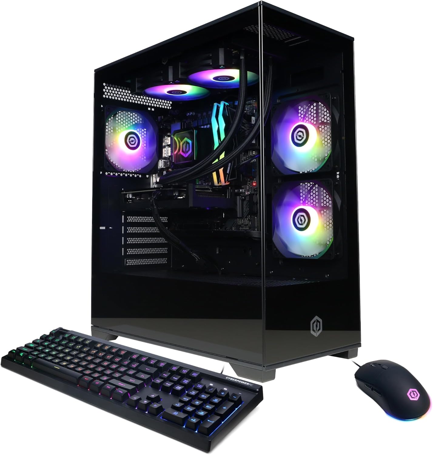 CyberpowerPC Gamer Supreme Liquid Cooled Gaming Desktop Computer, Intel Core i9-14900F 2.0GHz, 32GB RAM, 2TB SSD, NVIDIA GeForce RTX 5060 Ti 16GB, Windows 11 Home, Black