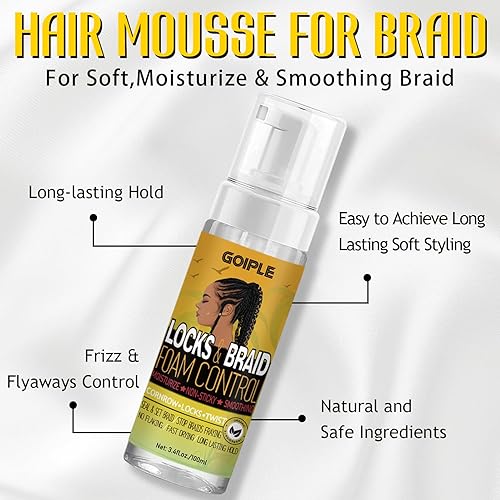 Miniatura 2 de Cera de control de bordes para mujer, gel más suave y no graso, peinado para cabello negro, sin descamación, residuos blancos, trenzas, ratones