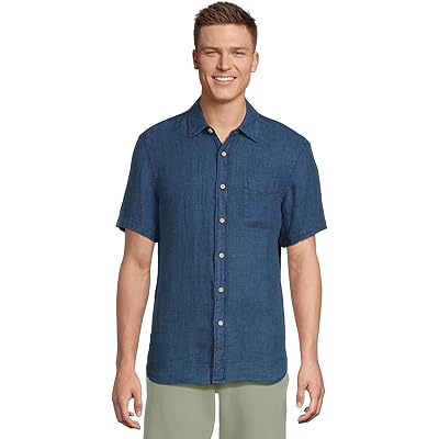 Мужская рубашка Faherty Short Sleeve Palma Linen Shirt