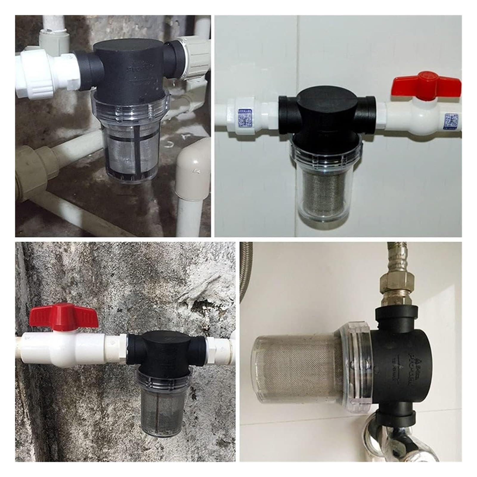 Filtro de Succión de Bomba de Agua, 1 Sistema de riego de plástico(80 Mesh 1/2)