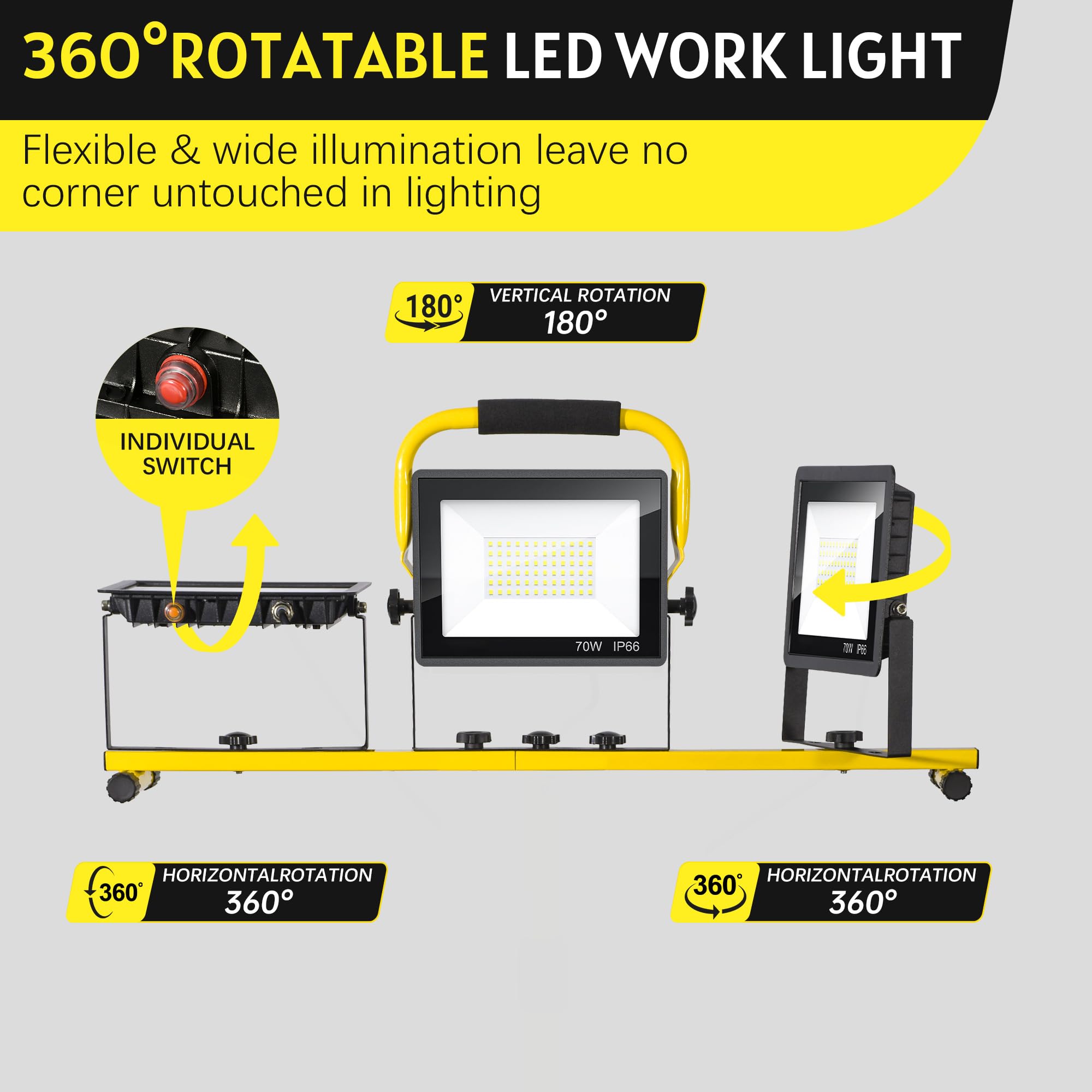 PACOLIT 21000LM Work Light - Waterproof & Tripod -7 PACOLIT 21000LM Work Light - Waterproof & Tripod -7