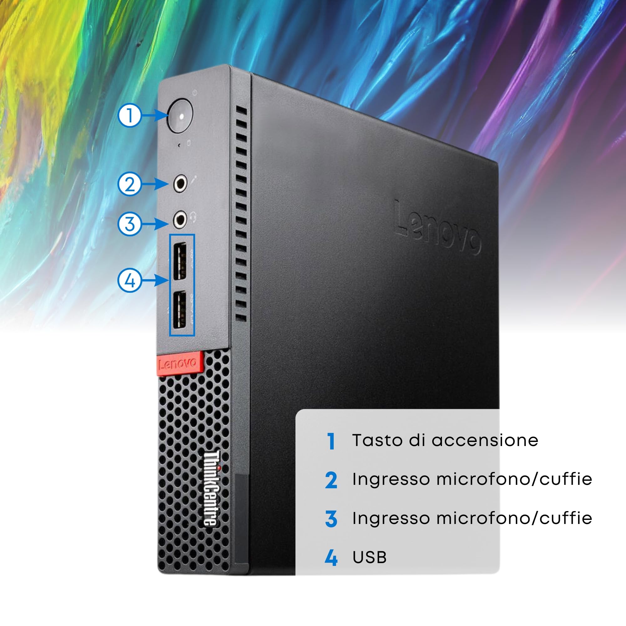 Lenovo ThinkCentre, Mini Pc Tiny, Intel i7-4770Te 4 Core 2.3Ghz