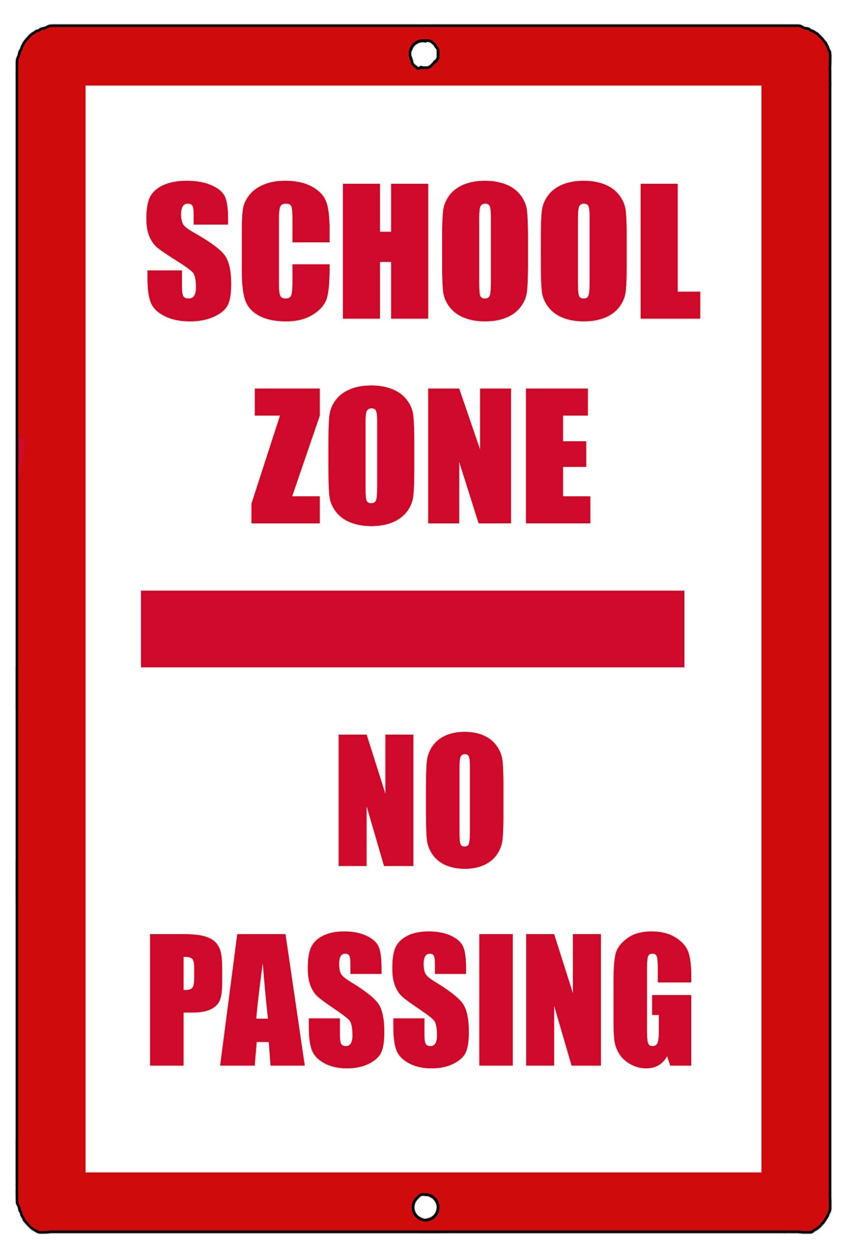 Vintage Metal Tin Sign Funny Teacher Wall Decor School Zone No Passing Teaching Classroom Custom Private Property Signs Outdoor