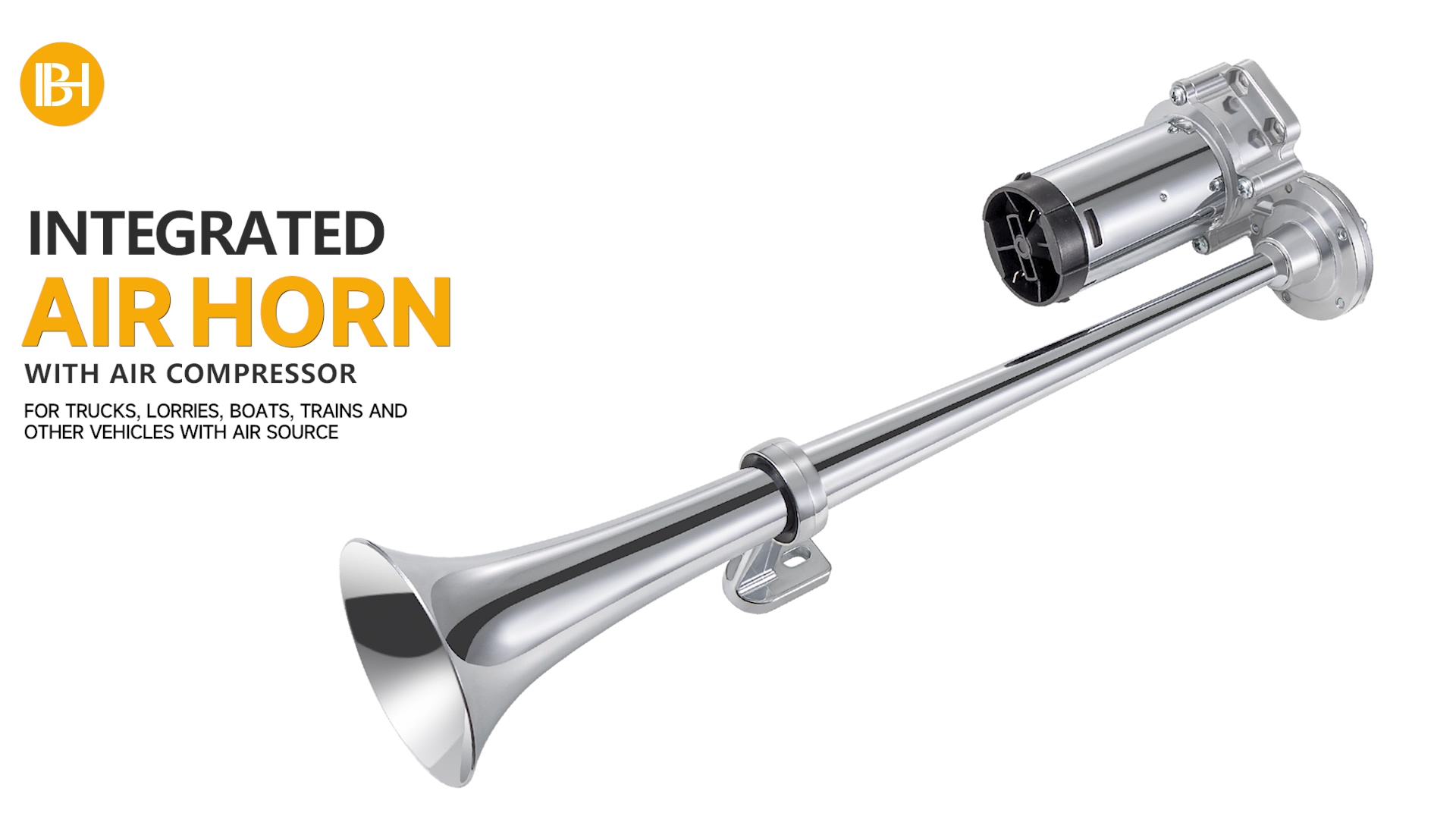 FARBIN Car Horn 12V 150db Super Loud Air Horn, Dual Trumpet Train Horns Kit For Trucks, Truck Horn With Compressor And Wire Harness - View #3