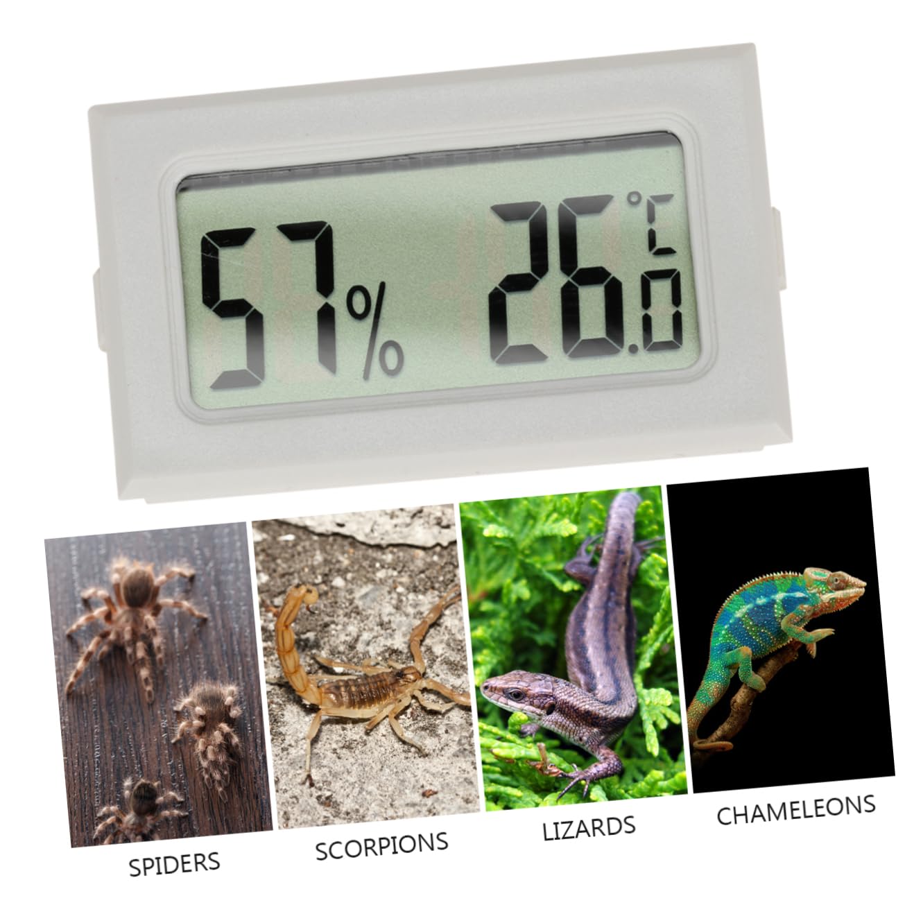 YARNOW 10piezas Higrómetro Digital Inalámbrico Mini Para Reptiles Medidor De Temperatura y Humedad Monitor De Para Acuarios y Terrarios De Actualización Cada Segundos Pantalla Clara