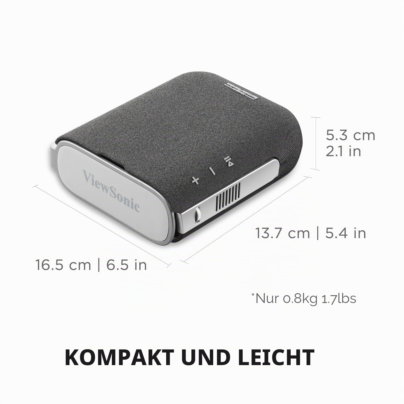 ViewSonic M1X Smart Beamer, 1080p Full HD, Portable Beamer for Outdoor/Home Cinema, Support Tablet/Laptop/PC/TV-Box