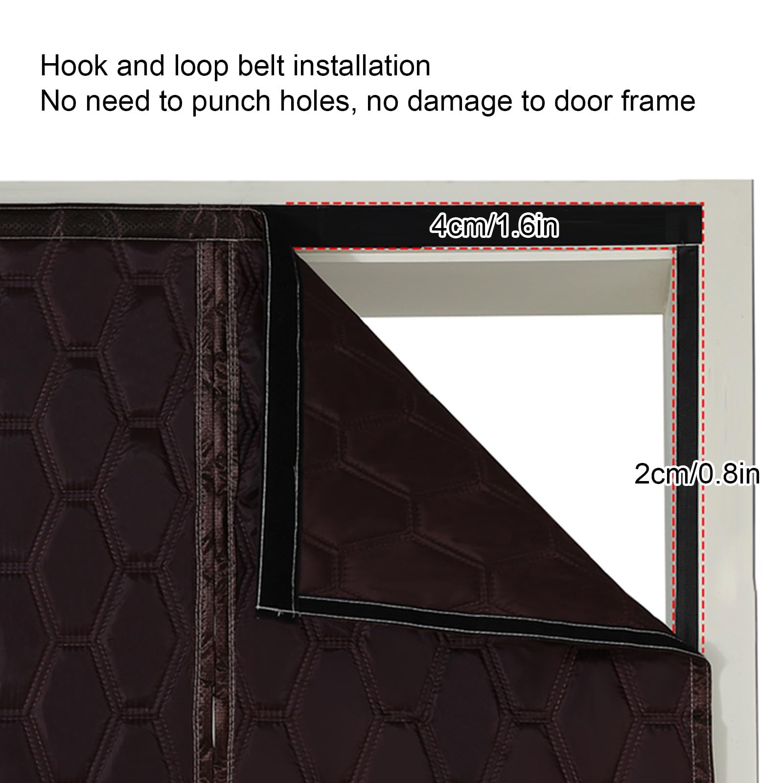 Magnetisch thermisch deurgordijn, duurzaam Oxford-stof warmte-isolatie vliegengordijn met transparant venster, voor voordeur Handsfree winddicht deurscherm (Color : Brown, Size : 1x2m/3.28x6.56ft Magnetisch thermisch deurgordijn, duurzaam Oxford-stof warmte-isolatie vliegengordijn met transparant venster, voor voordeur Handsfree winddicht deurscherm (Color : Brown, Size : 1x2m/3.28x6.56ft