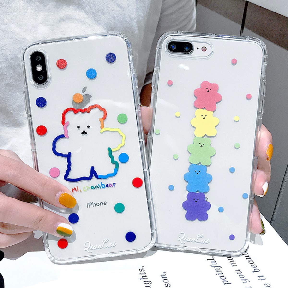 Amazon.co.jp: ONLYOU iPhone X ケース iPhone Xs ケース 韓国 くま