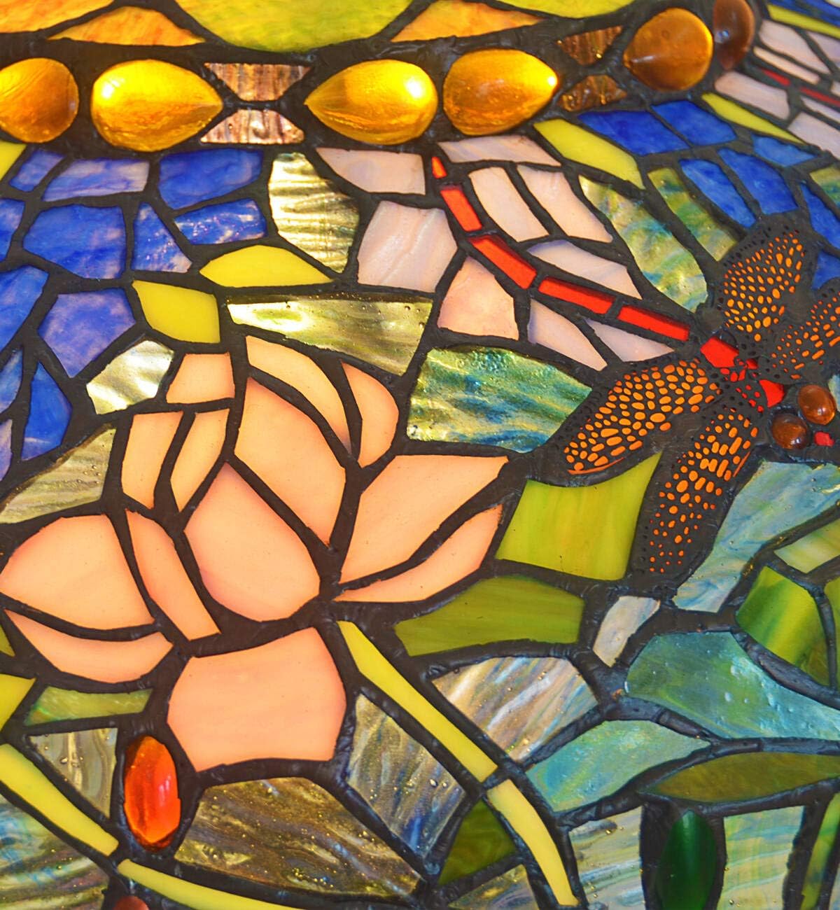 Gеt Sресіаl Prісе Table Lamp(E26X3 E12X1 Bulb)18 Inch Wide Stained Glass Home Decor Light Dragonfly Lotus Design Lamp Shades Resin Base HT-Tiffany Lights for Bedroom Kitchen The Office Coffee Table Dresser Sound Bar Authеntіс Crаzу Dеаlѕ Table Lamp(E26X3 E12X1 Bulb)18 Inch Wide Stained Glass Home Decor Light Dragonfly Lotus Design Lamp Shades Resin Base HT-Tiffany Lights for Bedroom Kitchen The Office Coffee Table Dresser Sound Bar