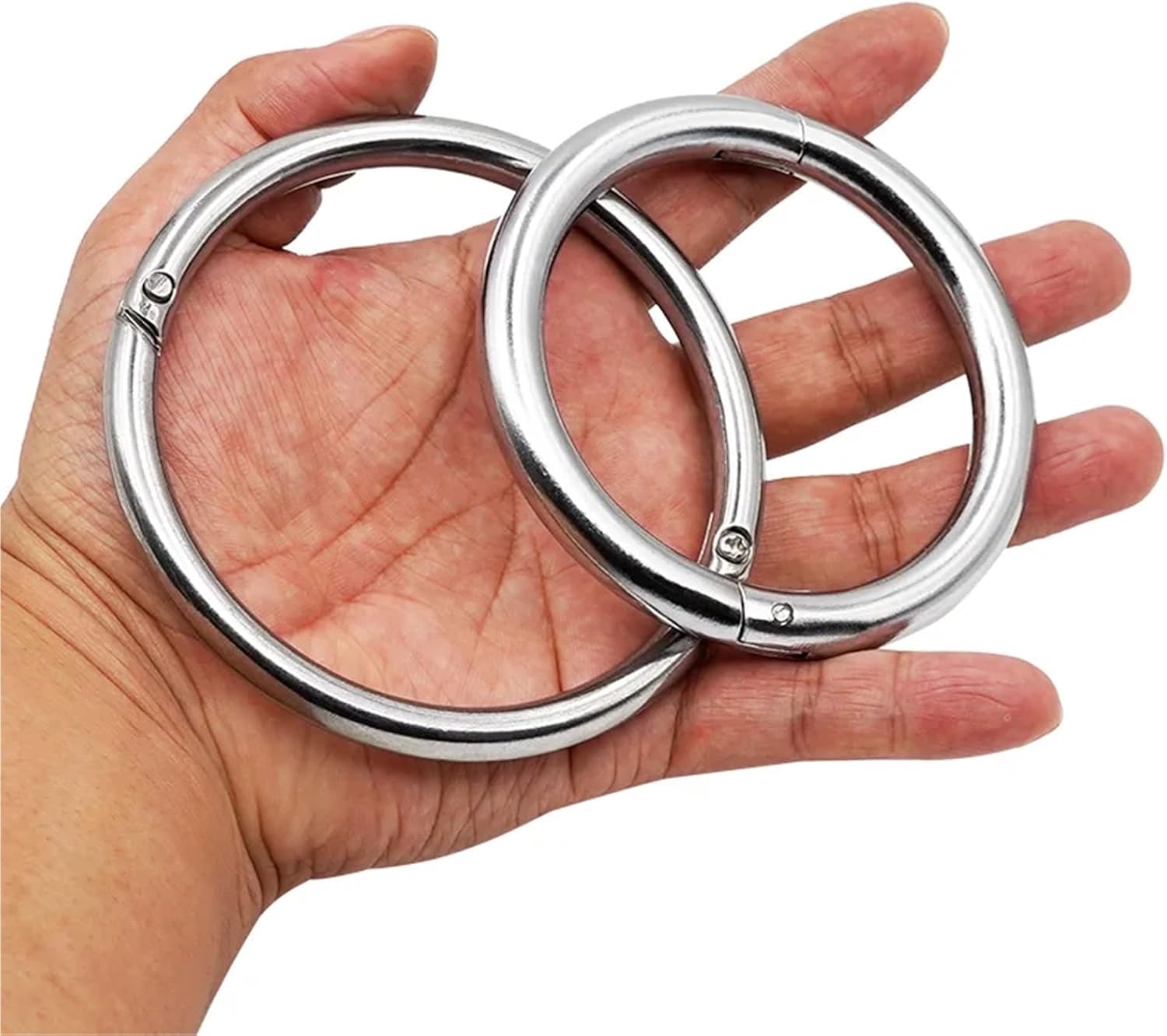 Bull Nose Ring 3Pcs Metal Cattle Nose Rings Bull Ox Cow Bovine Traction Clamp Farm Animal Livestock Clips Supplies(9cm)