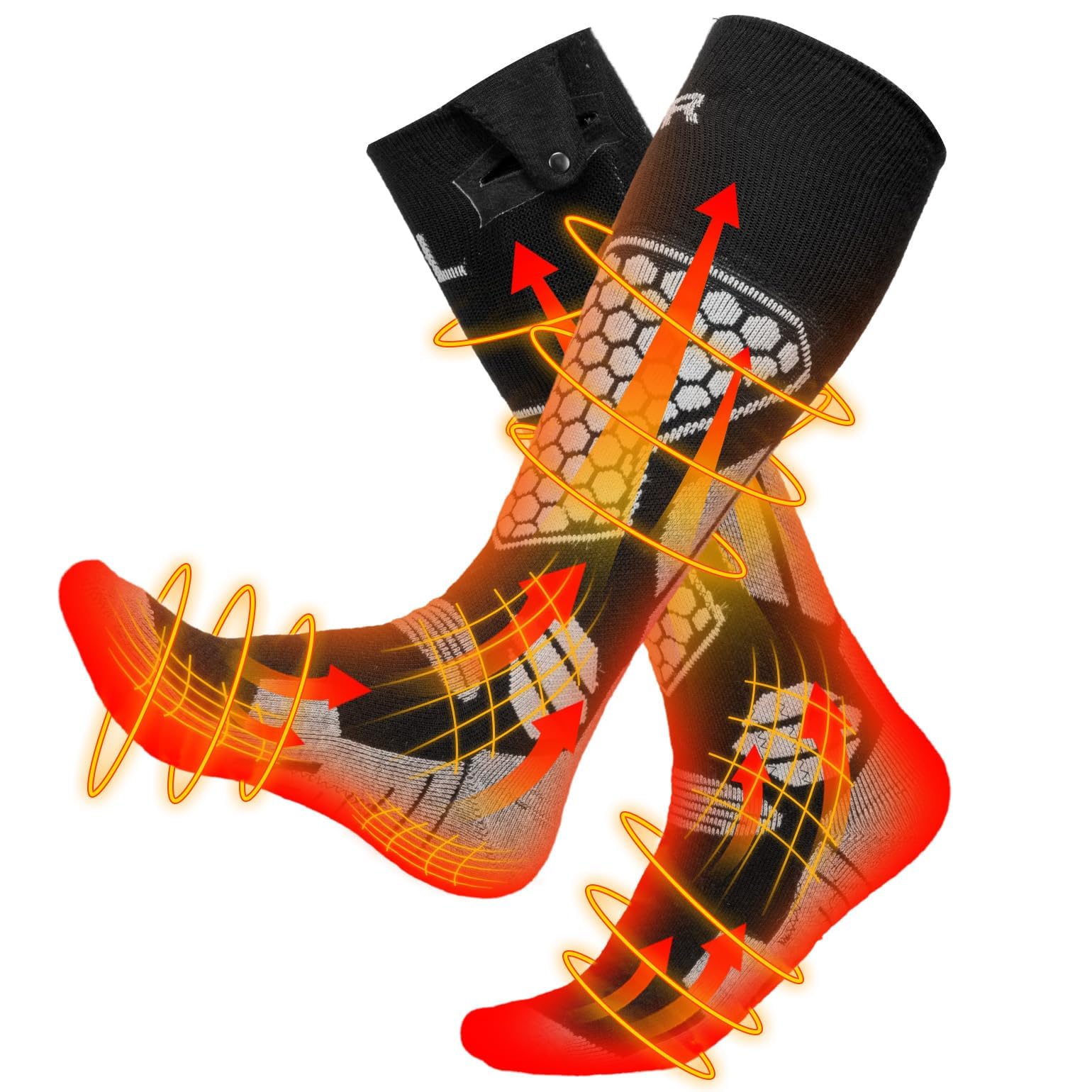 KEMIMOTO Calcetines Calefactables Controlados por App, con Calefacción Completa en Pies y Dedos, de Lana para Hombre y Mujer, Ideales para Ciclismo Esquí Pesca y Caza
