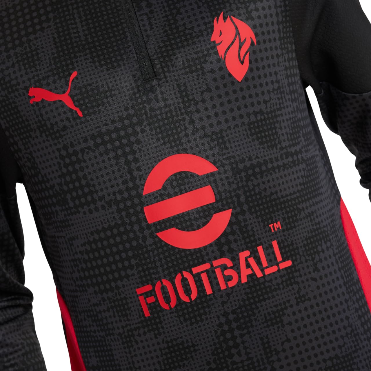 A.C. Milan Maglia Training con Zip 1/4 Bambino Felpa Gara da Allenamento, Stagione 2025/2026, Prodotto Ufficiale Unisex - Bambini e Ragazzi (Pacco da 1)