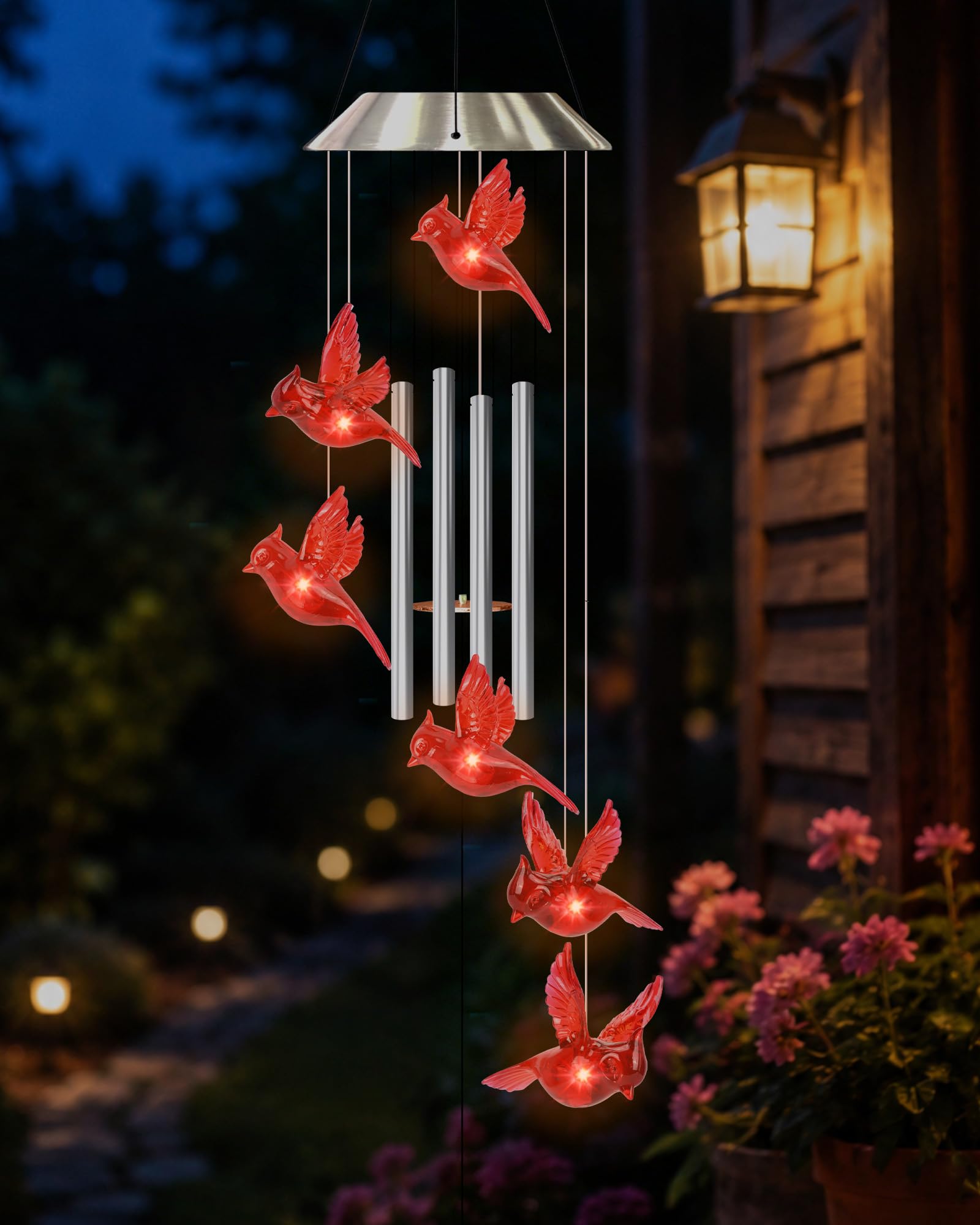 Nacome Solar Wind Chimes for Outside: Gardening Cardinal Gifts for Women