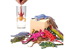 12 Pack Lizard Animal Figurines: Stretchy, Color-Changing Reptile Toys for Imaginative Play