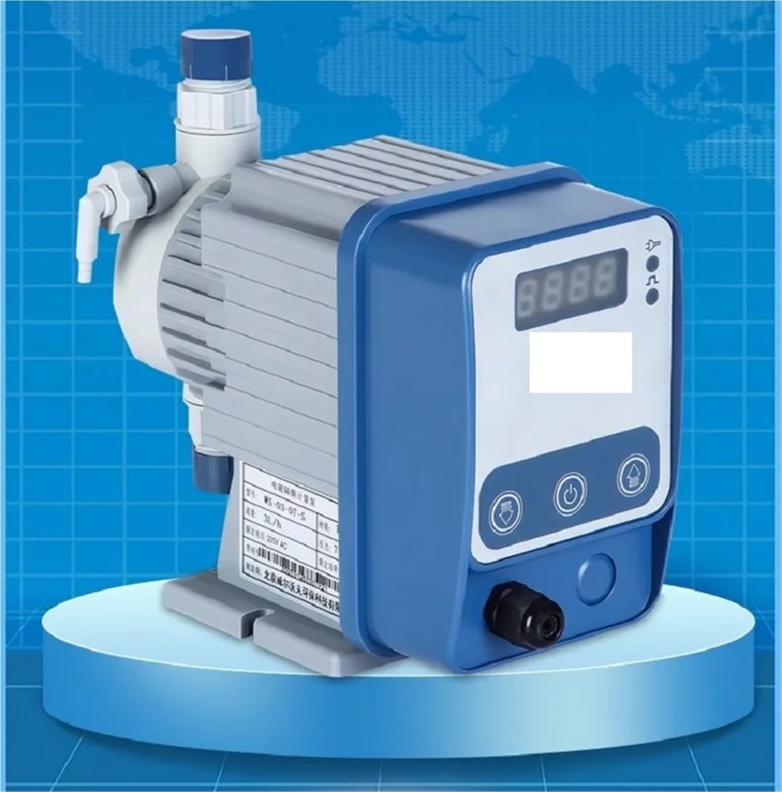 Elektromagnetische Membrandosierpumpe Dosierdosierpumpe Chlordioxid-Dosierpumpe Wasseraufbereitungs-Dosierpumpen Einfache Wartung(15L/H 1.5bar)