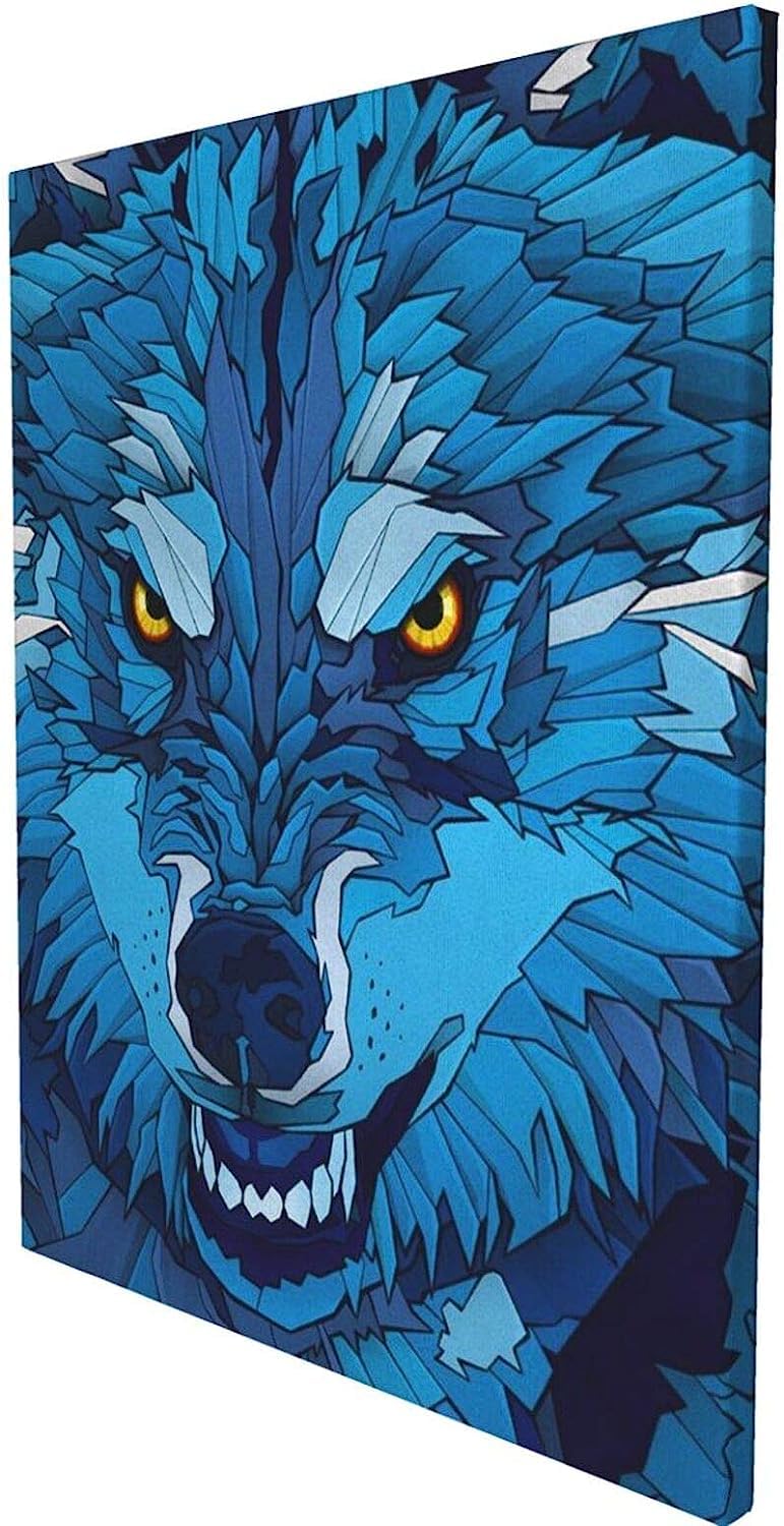 スプレーアートエデン　シルエットオオカミSMキャンパス複製画 スプレーアートエデン シルエットオオカミSMキャンパス複製画