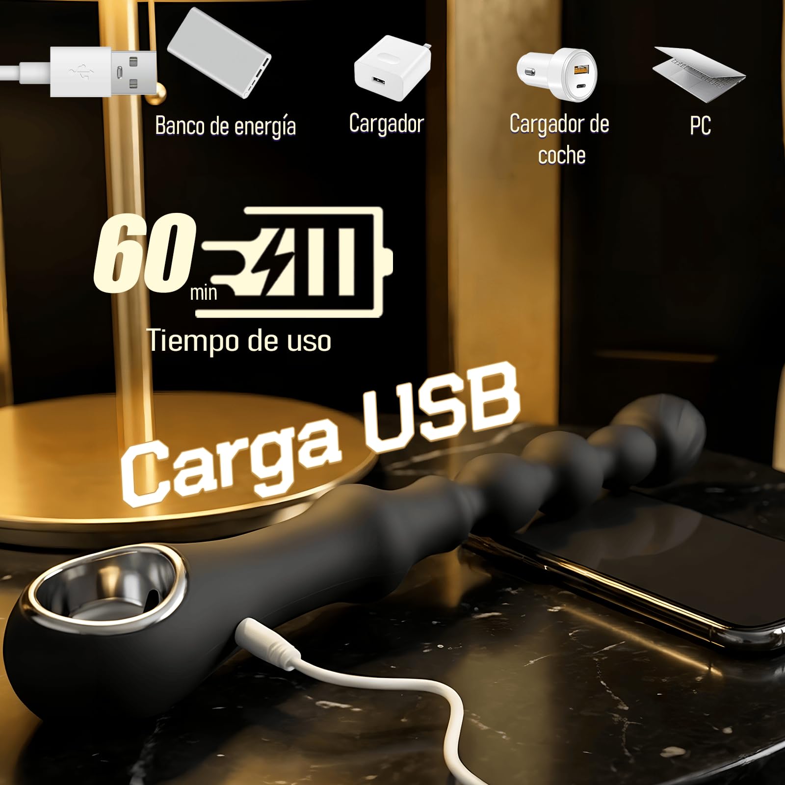 Bolas Anales Vibradoras Masajeador de Próstata Plug Anal Punto G Consolador | Butt Plug Estimulador Clítoris con 7 Modos de Vibración y Función de Calentamiento Juguetes Sexuales Dilatador Vibradorador